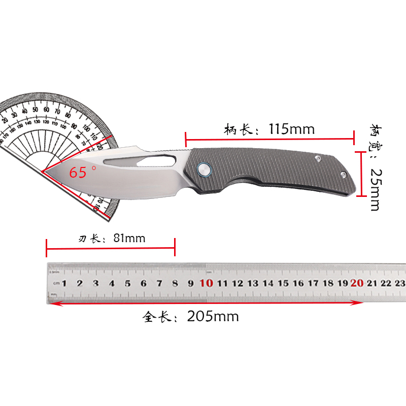 Fishing Equipment Kitchener - Pisau lipat baja M390 dengan pegangan